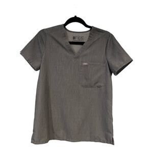 Figs Catarina One Pocket Scrub Top Gray Graphite  Size Extra Small XS